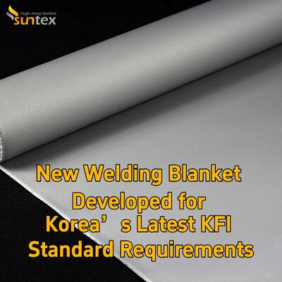 Suntex Grey Silicone Coated Fiberglass Fabric Welding Blanket Meets Korea KFI Requirement