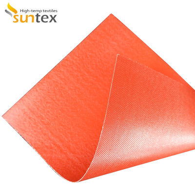 0.4mm E-Glass High Temperature Resistance Thermal Insulation Rubber Silicone Coated Fiberglass Fabric Waterproof