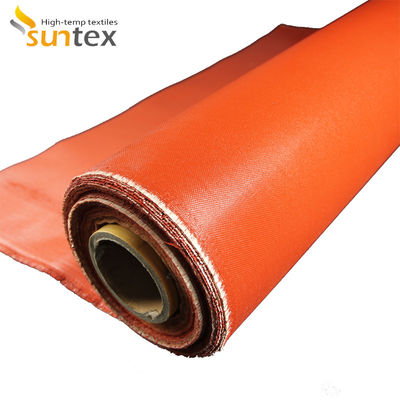 0.4mm E-Glass High Temperature Resistance Thermal Insulation Rubber Silicone Coated Fiberglass Fabric Waterproof