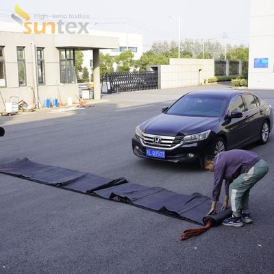 Большой размер 6x8 м Автомобильное пожарное одеяло Высокотемпературное сопротивление для аварийных автозаправочных станций