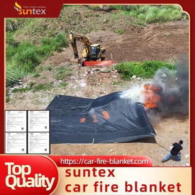 Синий цвет Suntex Автопожарное одеяло Термостойкость 550°C/1000°C