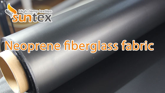 High Temperature Resistance Neoprene Coated Fiberglass Fabric with Water and Corrosion Resistance for Industrial Applications