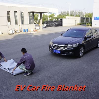 EV Fire Blanket Gray 550℃ Thermal Resistance for Logistics