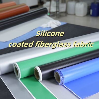 Grey Silicone Coated Fiberglass Fabric 0.3mm Thick 400 g/sqm