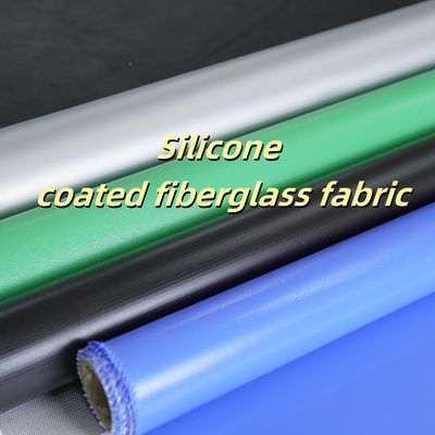 Grey Silicone Coated Fiberglass Fabric 0.3mm Thick 400 g/sqm