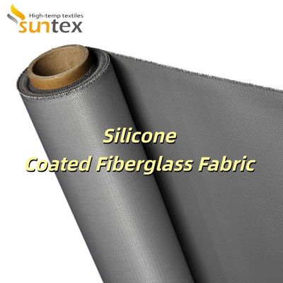 Chemical Proof Silicone Rubber Coated Fiberglass Cloth with 0.3 mm Thickness and 400 g/sqm Weight for Aggressive Environment Linings
