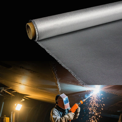 Alkali Free Grey Color Silicone Coated Fiberglass Fabric with 50 m / 100 m Roll Length for Heat Resistant Applications