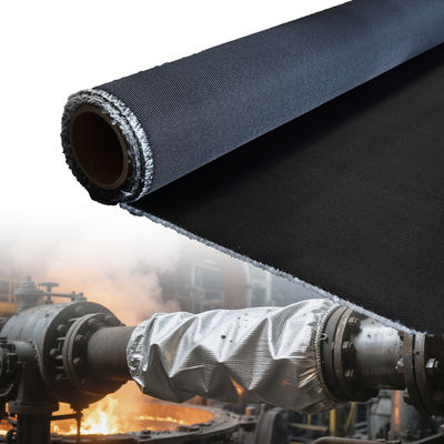 Double Sided Grey Color Silicone Coated Fiberglass Fabric with 50 m / 100 m Roll Length for Thermal Insulation
