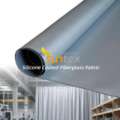 High Temperature Resistance Silicone Coated Fiberglass Fabric with 400 g/sqm Weight and 0.3 mm Thickness for Fireproofing