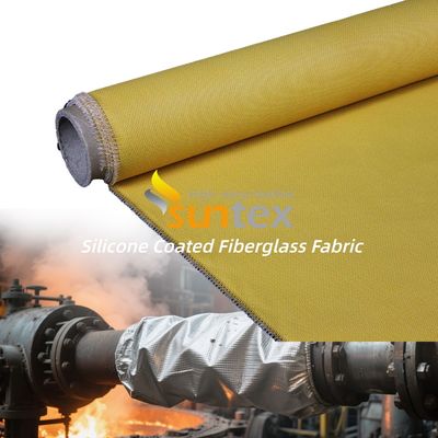 Double Sided Silicone Coated Fiberglass Fabric Welding Blanket with Temperature Resistance -50°C to 500°C and 50 m / 100 m Roll Length