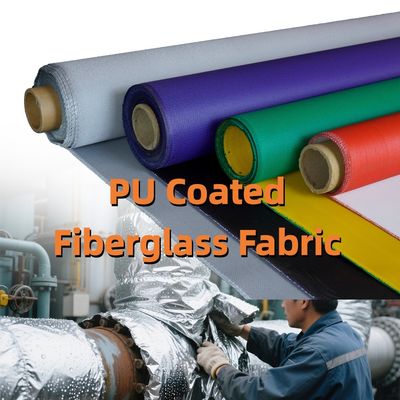460 g/sqm 0.41 mm PU Coated Fiberglass Fabric with 1m to 1.55m Width for High Temperature Applications