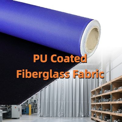 460 g/sqm 0.41 mm PU Coated Fiberglass Fabric with 1m to 1.55m Width for Heat and Abrasion Resistance