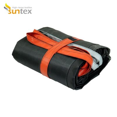 Designed for EV fire safety, the gray fire blanket delivers 550℃/1000℃ thermal resistance and utilizes oxygen deprivation to control flames quickly and reliably.