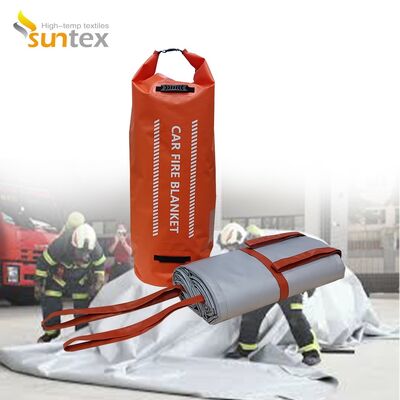 Heavy-Duty EV Fire Blanket with 550℃/1000℃ Thermal Resistance for Oxygen Deprivation in Gray Color
