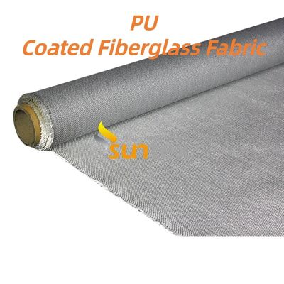460 g/sqm 0.41 mm PU Coated Fiberglass Fabric with 1800°C Temperature Resistance for Fireproof Applications