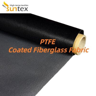High Strength PTFE Coated Fiberglass Fabric with 550℃ Temperature Resistance and Silver Grey Color for Fire Control Systems