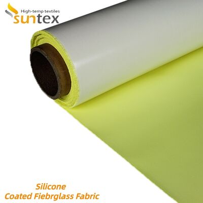 Fireproof Waterproof Silicone Coated Fiberglass Fabric 850g/m2 for High Temperature Resistance