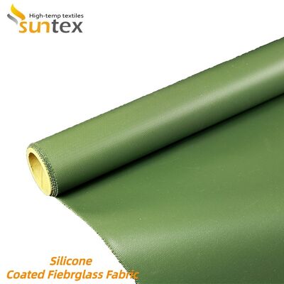 Fireproof Waterproof Silicone Coated Fiberglass Fabric 850g/m2 High Silica Fiberglass Cloth for Heavy Duty