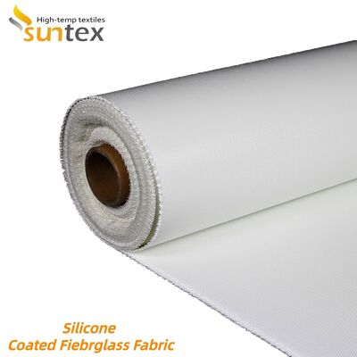 Fireproof 850g/m2 Heat Resistant Silicone Coated Fiberglass Fabric High Silica Fiberglass Cloth