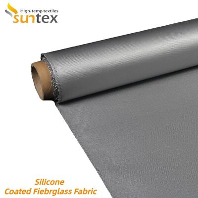 Fireproof Waterproof Silicone Coated Fiberglass Fabric 850g/m2 High Silica Fiberglass Cloth for Heavy Duty