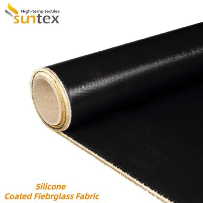 Weather Resistant Fireproof Silicone Coated Fiberglass Fabric - 850g/m2 High Silica Fiberglass Cloth for Outdoor & Chemical Environments
