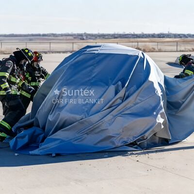 Компактное аварийное противопожарное одеяло для автомобиля с термостойкостью 550℃/1000℃ и кислородным голоданием для тушения пожара