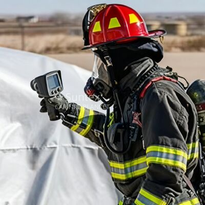 Серое пожарное одеяло для автомобилей электромобилей с термостойкостью 550 °C/1000 °C и лишением кислорода для защиты от пожара