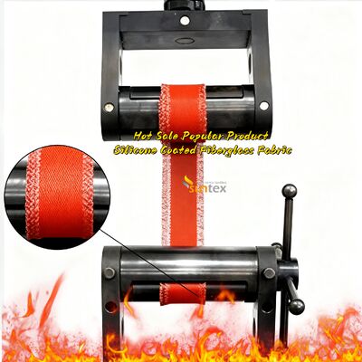 Оптовая продажа огнестойкой ткани из стекловолокна с силиконовым покрытием, устойчивой к нагреву, 850 г/м2