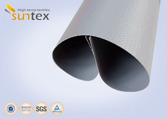 Industrial Grade PTFE Coated Fiberglass Fabric with 550℃ Temperature Resistance, Silver Grey Color, and 4H Satin Weave