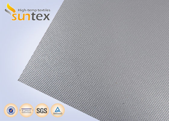Durable PTFE Coated Fiberglass Fabric with 550℃ Temperature Resistance, Silver Grey Color, and 4H Satin Weave for Fire Safety Applications