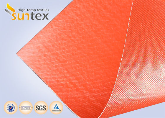 Customized Colored Good Resistance E-Glass Silicone Rubber Coated Fabric Cloth Fiberglass Base Heat Resistant Safety for Cutting Process