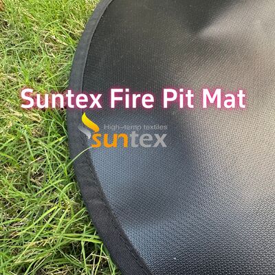 Double Sided 550°C Heat Resistant Fire Pit Mat with Customizable Size for Deck and Patio Protection