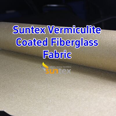High Silica Fiberglass Fabric with Double-Sided Vermiculite Coating for 750℃ Temperature Resistance and Excellent Abrasion Resistance