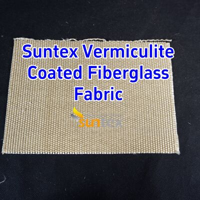 Vermiculite Coated Fiberglass Cloth with 750℃ Temperature Resistance and 1070gsm Heavy Weight for Excellent Abrasion Resistance