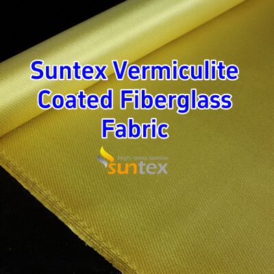 Abrasion Resistant Vermiculite Coated Fiberglass Fabric with 750℃ Temperature Resistance and Double Sided Vermiculite Coating for Removable Insulation Cover