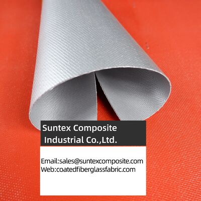 Two Side Silicone Rubber Coated Fiberglass Cloth with High Temperature Resistance (550°C) and Alkali Free E-Glass Material