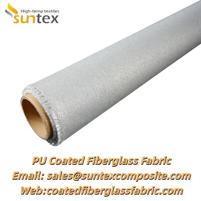 High Temperature Resistance PU Coated Fiberglass Fabric with 550℃ Basic Fabric Temperature Resistance and Good Abrasion Resistance for Fireproof Curtains