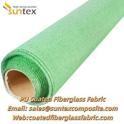 Fireproof PU Coated Fiberglass Fabric with 550℃ Temperature Resistance for Construction and Welding Applications