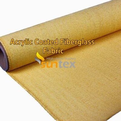 Red 0.4mm Fire Resistant Fiberglass Fabric with 550 Degree C Temperature Resistance Acrylic Coated for Easy Sewing and Cutting Welding Blanket