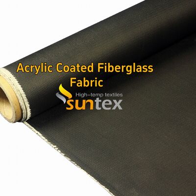 Red 0.4mm Acrylic Coated Fiberglass Fabric with 550 Degree C Temperature Resistance for Welding Blankets