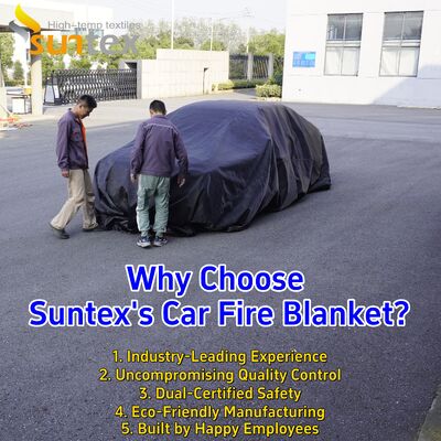 Customized Size EV Car Fire Blanket with 550℃/1000℃ Thermal Resistance and Oxygen Deprivation for Lithium-Ion Battery Safety