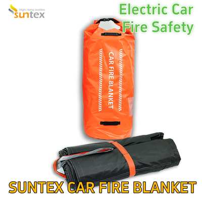Large Size Silicone Coated Fire Blanket Fire Resistant Fiberglass Car Fire Blanket  