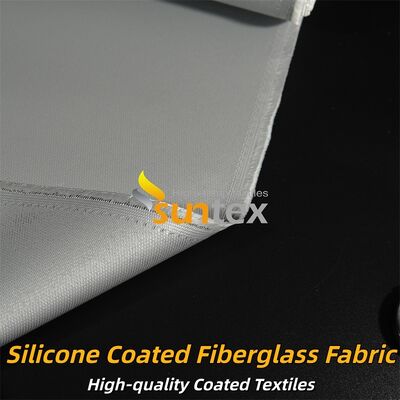 High Temperature Resistant Double Sided Grey Silicone Coated Fiberglass Fabric for Fire Retardant Industrial Curtains