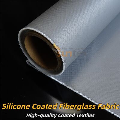 Durable Grey Color Silicone Coated Fiberglass Fabric Double Sided Fire Resistant Fabric Designed for Industrial Insulation