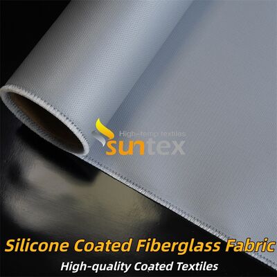 High Temperature Resistant Double Sided Grey Silicone Coated Fiberglass Fabric for Fire Retardant Industrial Curtains