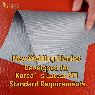 Suntex Welding Fire Blankets High Temperature Resistant Fiberglass Fireproof Blanket for Welding Spark Splash Prevention