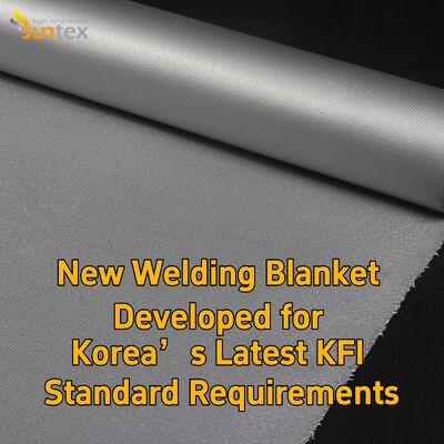 Suntex Grey Silicone Coated Fiberglass Fabric Welding Blanket Meets Korea KFI Requirement