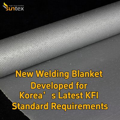 Сертифицированное Suntex KFI индивидуальное сварочное противопожарное одеяло. Высокотермостойкое стекловолокно. Огнезащитное одеяло. Противоискровое, противошлаковое. Защита промышленной сварки.