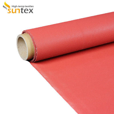 Fireproof Heat Resistant Silicone Coated Fiberglass Fabric 850g/m2 High Silica Fiberglass Cloth for Industrial Applications