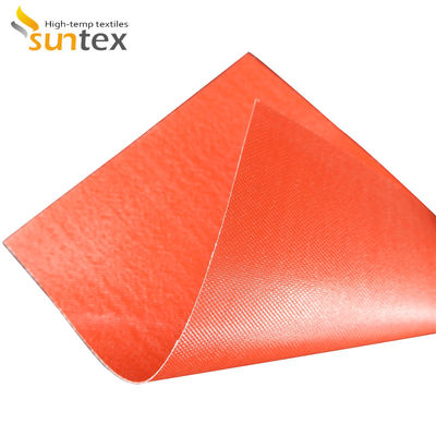 0.4mm E-Glass High Temperature Resistance Thermal Insulation Rubber Silicone Coated Fiberglass Fabric Waterproof
